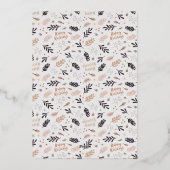 シーズモダンングリーティングフォトフォイルホリデーカード 箔シーズンカード (裏面)