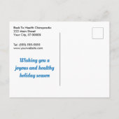 シーズモダンンズグリーティングズシルバーブルーカイロプラクティック シーズンポストカード (裏面)