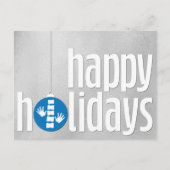 シーズモダンンズグリーティングズシルバーブルーカイロプラクティック シーズンポストカード (正面)