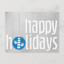 シーズモダンンズグリーティングズシルバーブルーカイロプラクティック シーズンポストカード