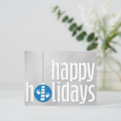 シーズモダンンズグリーティングズシルバーブルーカイロプラクティック シーズンポストカード (スタンド正面)