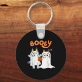 シーズンおもしろい幽霊ブーイハロウィン男性へウィメンズK キーホルダー (正面)
