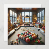 シーズンのキュー:クラブハウスでのクリスマス シーズンカード (正面/裏面)