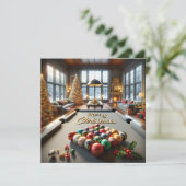 シーズンのキュー:クラブハウスでのクリスマス シーズンカード (スタンド正面)