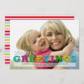 シーズンのクリスマスカラフルの挨拶写真カード シーズンカード (正面/裏面)