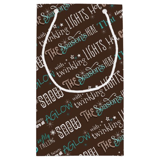 シーズンのクリスマス詩のパターンID593 スモールペーパーバッグ (裏面)