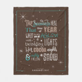 シーズンのクリスマス詩ID593 フリースブランケット (正面)