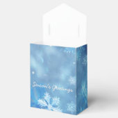 シーズンのグリーティングアイスブルー雪の結晶の愛用ボックス フェイバーボックス (オープン)