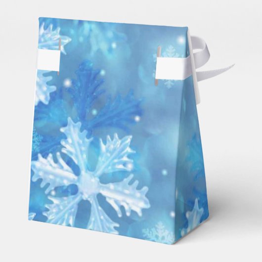 シーズンのグリーティングアイスブルー雪の結晶の愛用ボックス フェイバーボックス (裏面サイド)