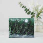 シーズンのグリーティングウィンターグリーン ポストカード (スタンド正面)