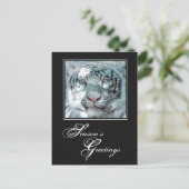 シーズンのグリーティングウィンターホワイトタイガー シーズンポストカード (スタンド正面)