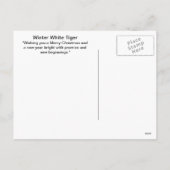 シーズンのグリーティングウィンターホワイトタイガー シーズンポストカード (裏面)