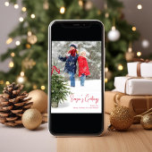 シーズンのグリーティングウォーターカラークリスマスツリー シーズンカード