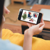 シーズンのグリーティングウォーターカラー写真コラージュ シーズンカード