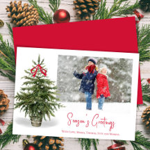 シーズンのグリーティングウォーターカラー1枚