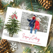 シーズンのグリーティングウォーターカラー1枚 シーズンカード