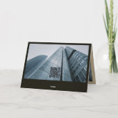 シーズンのグリーティングエレガント金ゴールドスクリプトのビジネスHo シーズンカード (裏面)