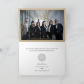 シーズンのグリーティングエレガント金ゴールドスクリプトのビジネスHo シーズンカード (内部)