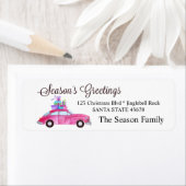 シーズンのグリーティングカーとクリスマスプレゼント ラベル (インサイチュ)