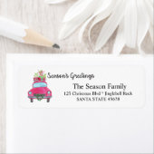 シーズンのグリーティングカーとクリスマスプレゼント ラベル (インサイチュ)