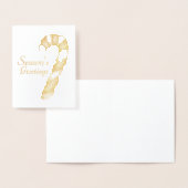 シーズンのグリーティングキャンディーケーンクリスマスクッキー 箔カード (ディスプレー)