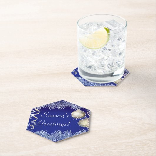 シーズンのグリーティングクリスマスグリッタークリスマス ペーパーコースター (インサイチュ)