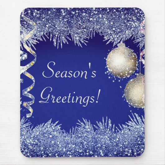 シーズンのグリーティングクリスマスグリッタークリスマス マウスパッド (正面)