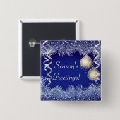 シーズンのグリーティングクリスマスグリッタークリスマス 缶バッジ (正面&裏面)