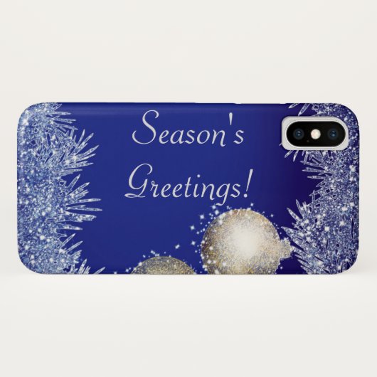 シーズンのグリーティングクリスマスグリッタークリスマス Case-Mate iPhoneケース (裏面(横))