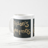 シーズンのグリーティングクリスマスコーヒーマグ コーヒーマグカップ (正面左)