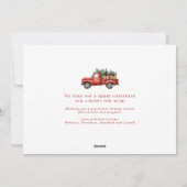 シーズンのグリーティングクリスマストラックホリデーカード シーズンカード (裏面)