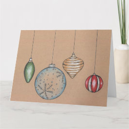 シーズンのグリーティングクリスマスバルブホリデーカード カード