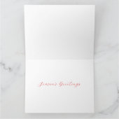 シーズンのグリーティングクリスマスバルブホリデーカード カード (内部)