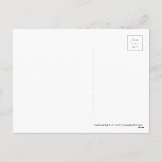 シーズンのグリーティングクリスマスペンギン漫画の穴 シーズンポストカード (裏面)