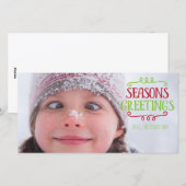 シーズンのグリーティングクリスマスホリデーフォトカード シーズンカード (正面/裏面)