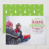シーズンのグリーティングクリスマスホリデーフォトカード シーズンカード (正面/裏面)