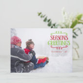 シーズンのグリーティングクリスマスホリデーフォトカード シーズンカード (スタンド正面)