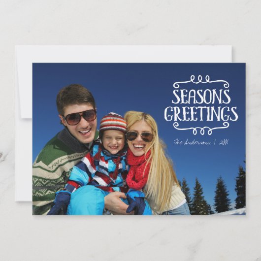 シーズンのグリーティングクリスマスホリデーフォトカード シーズンカード (正面)