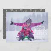 シーズンのグリーティングクリスマスホリデーフォトカード シーズンカード (正面/裏面)