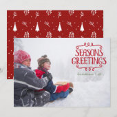 シーズンのグリーティングクリスマスホリデーフォトカード シーズンカード (正面/裏面)