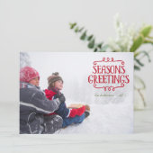 シーズンのグリーティングクリスマスホリデーフォトカード シーズンカード (スタンド正面)