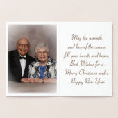 シーズンのグリーティングゴールドフォイルのクリスマスカード 箔カード (内部)