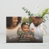 シーズンのグリーティングシックなスクリプトオーバーレイ写真 シーズンカード (スタンド正面)