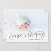 シーズンのグリーティングシルバースクリプトのフォトオーバーレイ シーズンカード (正面)