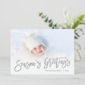 シーズンのグリーティングシルバースクリプトのフォトオーバーレイ シーズンカード (スタンド正面)