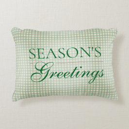シーズンのグリーティングジンガムクリスマス アクセントクッション
