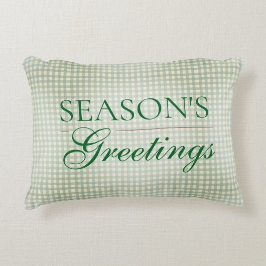 シーズンのグリーティングジンガムクリスマス アクセントクッション (正面)