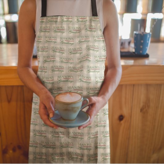 シーズンのグリーティングジンガムクリスマス エプロン