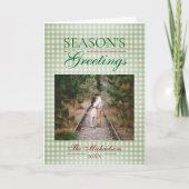 シーズンのグリーティングジンガムクリスマス カード (正面)