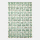 シーズンのグリーティングジンガムクリスマス キッチンタオル (縦)